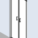 ALVA AQDUJUPT100 ALVA Juna Pendeltür 2-teilig 100/200cm, Silber Hochglanz, ESG Clean  Verpackungseinheit:1ST