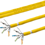 ALVA DK-KAT7A-1200-SFTP-D-GE >TR 500 KAT.7A Datenkabel Duplex S/FTP, 1200MHz, LSOH3, Cca, Farbe: gelb  Verpackungseinheit:500M