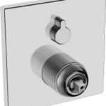 HANSA 4052 9073 HA Fertigmontageset für Wanne/Brause HANSAVAROX PRO 4052 Rosette eckig Chrom  Verpackungseinheit:1ST