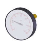 MEIBES ME-58071.505 FL Thermometer zentrisch, blau, NG 63, 0-120 Grad C  Verpackungseinheit:1ST