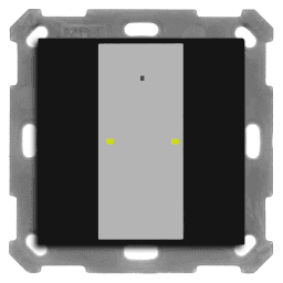 b980eb81-513c-4459-b0fd-ec2587a42048 MDT BE-TA55P206.02 KNX Taster Plus 55 2-fach, Schwarz matt Verpackungseinheit:1ST – Bild 1