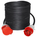 GIFAS 135488 CEE Verlängerung, 10m H07RN-F 5x2,5 schw arz,CEE Stecker + Kupplung 16A B#301656.10525.H07RNF.57 Verpackungseinheit:1ST