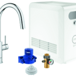 GROHE 31 325 002 GROHE C-Auslauf Set GROHE Blue Professional 31325_2, mit GROHE Blue Einhand-Spültischbatterie mit Filterfunktion, Einlochmontage, Kühler/Karbonisator, Bluetooth 4.0, WIFI Datenkommunikation, herausziehbarer Mousseurauslauf, chrom 31325_2 Verpackungseinheit:1ST