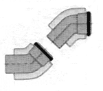 VAILLANT 303809 Vaillant-Bogen konzentrisch 45 Grad Nr.303809 (2Stk.) Ø 60/100 Alu  Verpackungseinheit:1ST