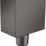 HANSGROHE 26455340 hansgrohe FixFit Wandanschluss Square mit Rückflussverhinderer, Brushed Black Chrome 26455XXX Verpackungseinheit:1ST