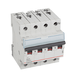 bcebc24d-e97d-48e0-9744-1e063fe53a8d LEGRAND 404141 LS-Schalter 10kA B 20A/3pol+N 4TE LS-20A/3+N/B 10KA Verpackungseinheit:1ST – Bild 1