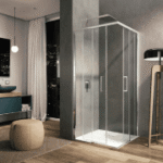 PROVEX 2004AE28GLLN Arco AE-2 Eckkabine mit Schiebetüren 0090 CM Links Silber/chrom Klarglas AE-2 Verpackungseinheit:1ST