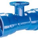 TIROLER ROHRE 106089134 TRM-VRS-MMA-Stk.blau DN 150x 80 m.Langmuffen Flanschabgang geb. PN10/16  Verpackungseinheit:1ST