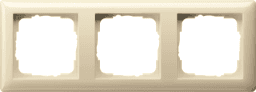 c041d4af-1ff1-4d97-805e-7ceddc676182 GIRA 021301 Rahmen 3fach Standard 55 cremeweiß glänzend Verpackungseinheit:1ST – Bild 1