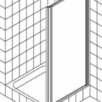 ALVA AQSW100 ALVA Una Seitenwand 100/190cm, Silber, Glas ESG Clean  Verpackungseinheit:1ST