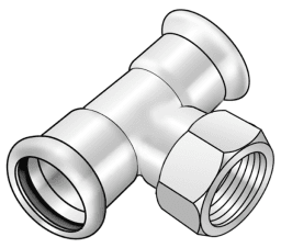 c307033b-7733-40e6-bdf1-124beff2578b KE KELIT 54740E02 CP447 STEELFIX C-Stahl Press-T-Stück mit Abgang IG 28x1/2" CP447 Verpackungseinheit:1ST – Bild 1