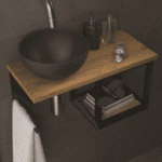 ALVA AQBMORGB2S ALVA Ora Gästebad m. AB Schwarz Matt Stahlrahmen Schwarz M., Sherwood  Verpackungseinheit:1ST