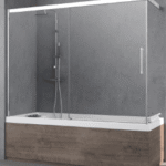 ALVA AQDUVA9RC ALVA Varia Wannenwand 2-teilig rechts, 150x170cm, ESG Clean, Silber  Verpackungseinheit:1ST