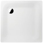 ALVA AQBTFOBT100FS ALVA Forta Stahlemail Brausetasse 100x100x2,5cm, schwe. Mod.,Weiß oh.Füsse  Verpackungseinheit:1ST