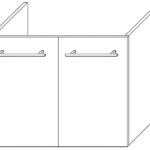 ALVA AQUS1VE ALVA Una Unterschrank für WT1 2 Türen, 59x46x45,2cm, Veruna Eiche  Verpackungseinheit:1ST
