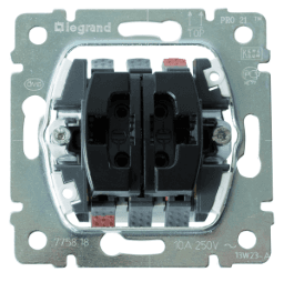 cbdb3caf-4897-4d40-9c60-d7f30485ff0a LEGRAND 775818 Einsatz Wipptaster Doppelwechselkontakt PRO21 775818 Verpackungseinheit:1ST – Bild 1
