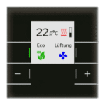 MDT SCN-RTRGS.02S KNX Glas Raumtemperaturregler Smart mit Farbdisplay,schwarz  Verpackungseinheit:1ST