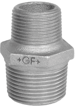 d0da67ee-adc3-4b07-9bc3-17bac5392f12 FISCHER GEORG FITTINGS 770245218 Doppelnippel red. Fig. 245 1/2"x1/4" verzinkt Verpackungseinheit:1ST – Bild 1
