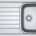 ALVA AQSLVAEB86 ALVA Varia Einbauspüle Edelstahl 86x50cm, m. Ventil 3 1/2", o. Abtropfb.  Verpackungseinheit:1ST