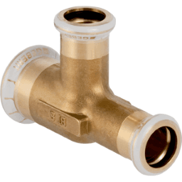 d255b91c-2804-4003-aac4-5ca93bc76988 GEBERIT 61197 GE Mapress Messing T-Stk. red. Abgang d28 x 22 x 22mm Verpackungseinheit:5ST – Bild 1