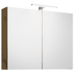 ALVA AQBMERSPS2EU ALVA Era Spiegelschrank 80x68x23,4cm LED-Aufsatzleuchte, Eiche Urban  Verpackungseinheit:1ST