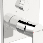 HANSA 8784 9073 HA Einhebelmischer Fertigmontageset für Wanne/Brause HANSASTELA 8784 Rosette eckig Chrom  Verpackungseinheit:1ST