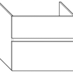 ALVA AQBMVIUS1EC ALVA Viva Unterschrank für WT 1 2 Auszüge, 70x60x48cm, Eiche Cas.  Verpackungseinheit:1ST