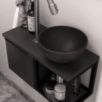 ALVA AQBMORGB5S ALVA Ora Gästebad AB Schwarz Matt Stahlrahmen., US m. 1 Tür, Sherwood  Verpackungseinheit:1ST