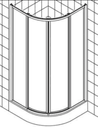 d613d88c-1ff4-4216-ad4d-839302094977 ALVA AQRS80K ALVA Una Runddusche m. Schiebetür 75,5-79/190cm, Silber, Kunststoffglas Verpackungseinheit:1ST – Bild 1