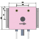 SANOOX T04.2220.06.16.3 Spültisch kurz,Rohrführung unten lang FlowFit DA16 Polokal DN50 Bogen 87,5°  Verpackungseinheit:1ST