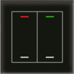 MDT BE-GTL20S.01S KNX Glastaster II Light 2-fach RGBW,schwarz,Neutral  Verpackungseinheit:1ST