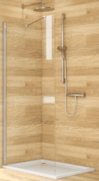 d8439a87-d9ff-4b0d-8344-8999271b717a ALVA AQDUVIFSW100M1 ALVA Viva 1.0 Freistehende Seitenw. 97,8-100,3/200cm, Silber Matt, ESG Verpackungseinheit:1ST – Bild 1