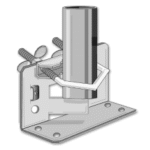 TELEVES X2168 Mastfuß für Masten bis 60 mm "Zange" MAFU60Z Verpackungseinheit:1ST