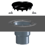 HUTTERER & LECHNER HL3100THK HL3100THK - Balkon- und Terrassenablaufkörper DN75 senkrecht mit Bitumenmanschette 3100THK Verpackungseinheit:1ST