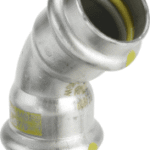 VIEGA 486 143 Viega Sanpress Inox G-Bogen 45° mit SC-Contur Stahl nichtrostend, Modell 0226 d: 22 0226 Verpackungseinheit:1ST