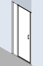 db5bc00e-80bf-40e2-9f1a-27dff9e2cc4b ALVA AQDUJUPTF120L ALVA Juna Pendeltür mit Festfeld links, 120/200cm, Silber HGL, ESG Cl. Verpackungseinheit:1ST – Bild 1