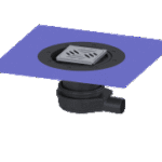 KESSEL 44700,52 KESSEL Bodenablauf Der Ultraflache 79, Stutzen waagrecht, Nennweite (DN) 50, Höhenverstellbarkeit 119 - 174 mm, Abdeckungsart Designrost, Verriegelung unverriegelt, Rost Design Kessel, Variofix  Verpackungseinheit:1ST