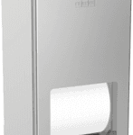 KWC AUSTRIA 2000090072 KP WC-Doppelrollenhalter, RODAN, Edelstahl, 144x301x138 mm, Aufputzmontage, Materialstärke 0,8 mm, geschlossenes Gehäuse mit gekanteter Front, Zylinderschloss, für 2 Rollen mit maximalem Durchmesser 120 mm RODX672 Verpackungseinheit:1ST