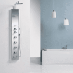 ALVA AQARSPDP1S ALVA Spa Duschpaneel 22,3 x 177cm Thermostat, Schwarz  Verpackungseinheit:1ST