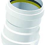 POLOPLAST 06532 PP-Polo-Eco-Plus Premium Doppelmuffe DN150/da160mm f.SN8 u.SN12 weiss  Verpackungseinheit:1ST