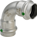 VIEGA 435 639 Viega Sanpress Inox-Bogen 90° mit SC-Contur Stahl nichtrostend, Modell 2316 d: 15 2316 Verpackungseinheit:1ST