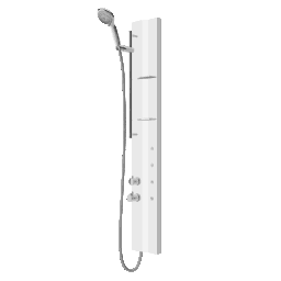 e0815c13-0db8-4d57-ba65-f82732cb076b ALVA AQARSPDP4W ALVA Spa Duschpaneel 19 x 140cm Thermostat, Weiß Matt Verpackungseinheit:1ST – Bild 1