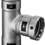 VIEGA 695 019 Viega Megapress-T-Stück mit SC-Contur Stahl unlegiert, Zink-Nickel-Beschichtung, Modell 4218 VdS-Zulassung DN: 50 D1: 2 D2: 2 D3: 2 4218 Verpackungseinheit:1ST