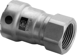 e131c68b-e388-45a2-9003-444317cc812a VIEGA 695 330 Viega Megapress-Übergangsstück mit SC-Contur Stahl unlegiert, Zink-Nickel-Beschichtung, Modell 4212 DN: 15 D: ½ Rp: ½ 4212 Verpackungseinheit:1ST – Bild 1