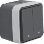 BERKER 30753525 W.1 Jalousie-Serienschalter mit Symbol Pfeil, grau/lichtgrau matt  Verpackungseinheit:1ST