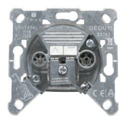 e1938048-75d4-495b-a368-4ddffa390aba TRIAX 306212 2-Loch BK-Durchgangsdose, 5-2400 MHz, An schlussdämpfung 15 dB, Durchgangsdämpfun GEDU 15 Verpackungseinheit:10ST – Bild 1