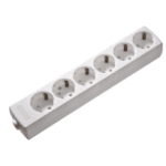 SCHURRER K1086/KWS Tischverteiler 6-fach ohne Zuleitung, 45° gedreht, weiß  Verpackungseinheit:1ST