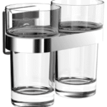 ALVA AQASPRDGHKG ALVA Prima Doppelglashalter mit Kristallgläser klar, Chrom  Verpackungseinheit:1ST