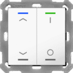 MDT BE-TAL55T2.C1 KNX Taster Light 55 x 55 mm 2fach RGBW, mit Temp., reinweiß gl., Jal./Sch.  Verpackungseinheit:1ST