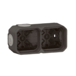 LEGRAND 069602L 2-fach Gehäuse anth. horizontal oder vertikal verwendbar 069602L PLEXO NEW Verpackungseinheit:1ST